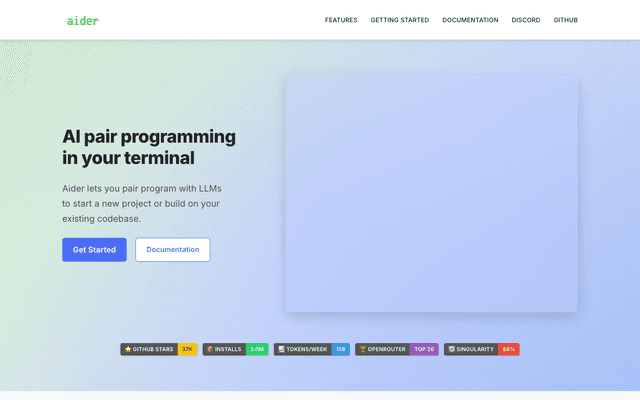 Aider - AI Tool Screenshot