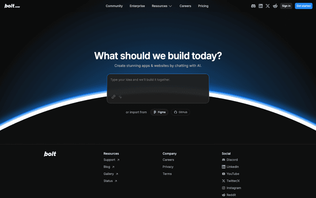 Bolt - AI Tool Screenshot