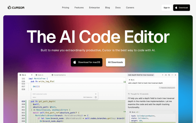 Cursor IDE Screenshot