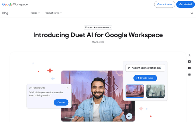 Google Duet AI Screenshot