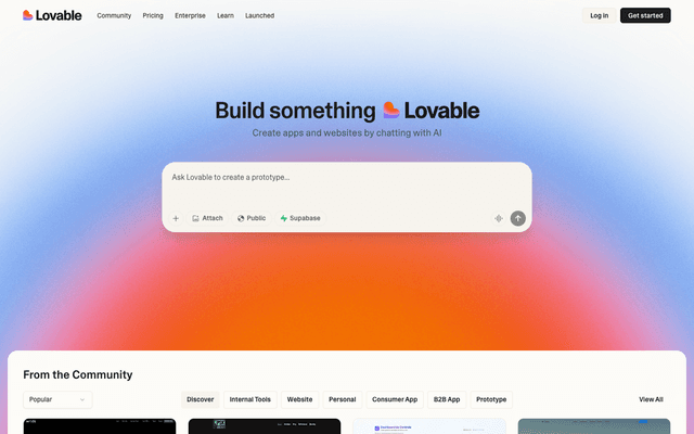 Lovable - AI Tool Screenshot