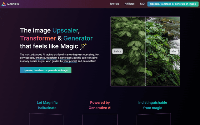 Magnific - AI Tool Screenshot