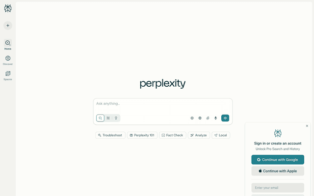 Perplexity AI Screenshot