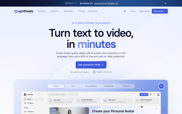 Synthesia Screenshot